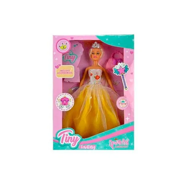 Muñeca Tiny princesa con accesorios 3pzs caja 33x23x5 cm 5