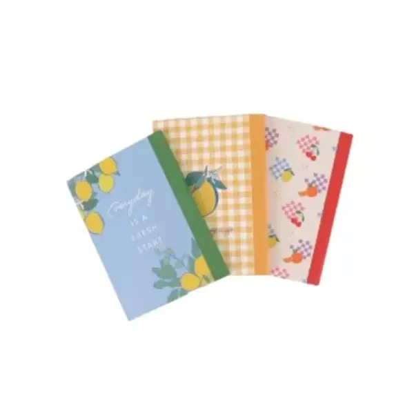 Set de cuadernos ibi craft citric a6 para journaling x3 unid.+ estuche