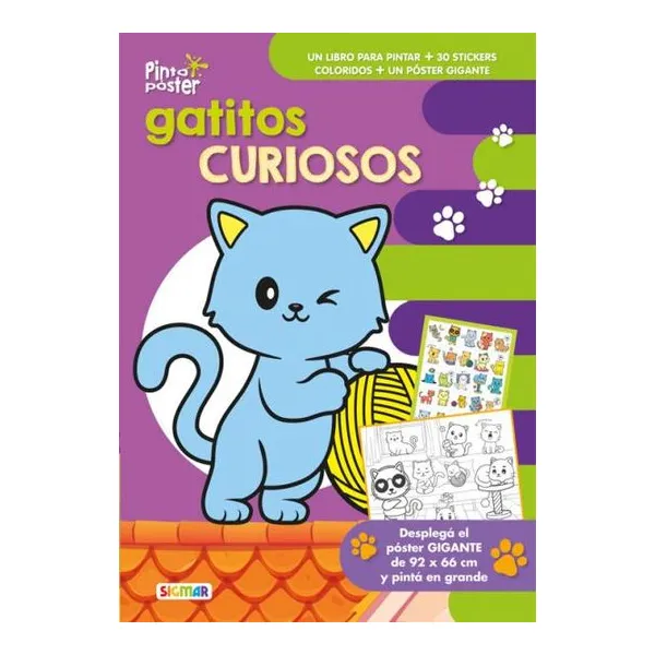 Gatitos curiosos - Pinto póster