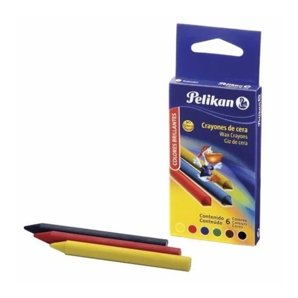 Crayón cororella de cera caja x6 Pelikan