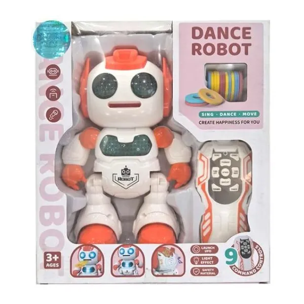 Robot que baila con control remoto 9 comandos - luz y sonido