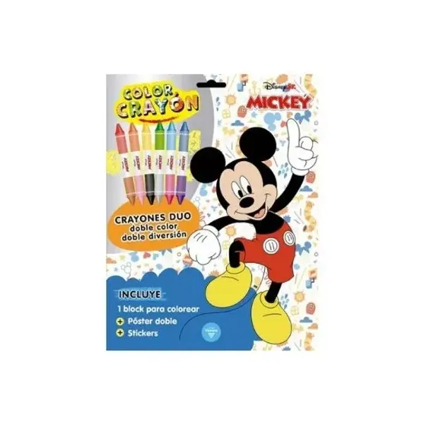 Flow pack editorial vertice color crayón mickey mouse