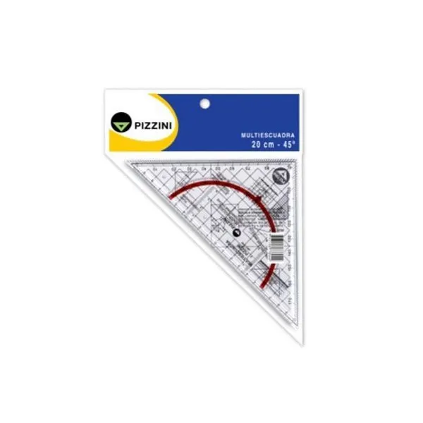 Escuadra multiuso Pizzini 45° 20 cm