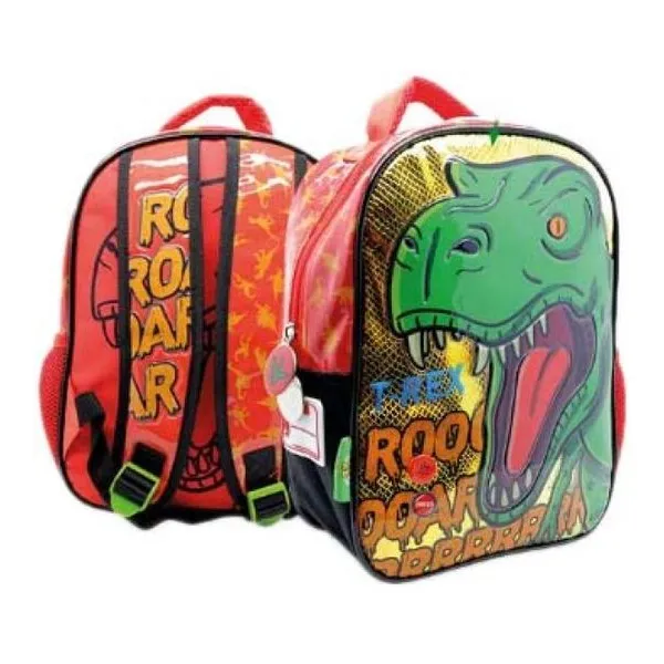 Mochila mundo dinos 12" espalda con sonido