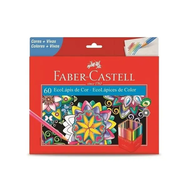 Lápices de colores Faber-Castell largos x60 unid.