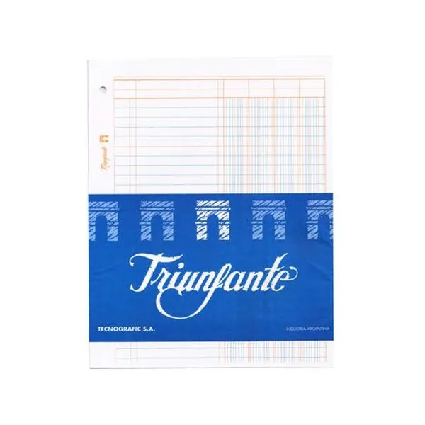 Repuesto contabilidad 4 columnas carta 8 hojas Triunfante