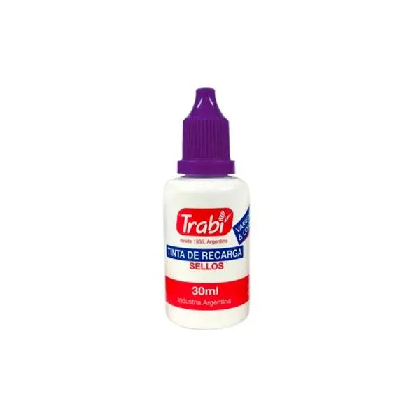 Tinta para sellos 30cc x unidad trabi