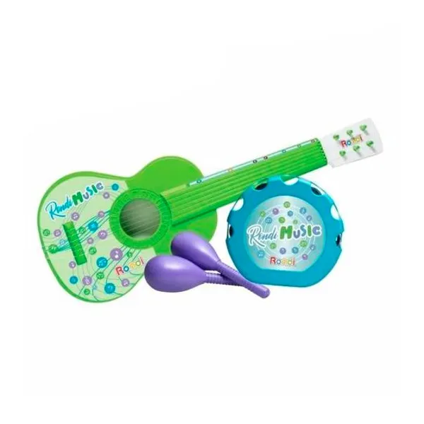 Set de instrumentos musicales x3 caja 54x19 cm