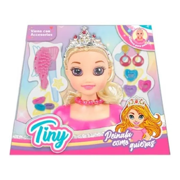 Muñeca para peinar Tiny con accesorios (3 modelos)