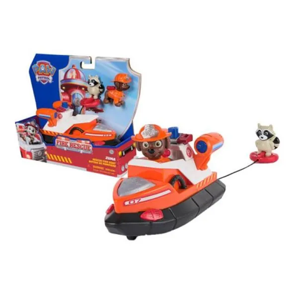 Paw Patrol - figura de acción de zuma de rescate con su bote