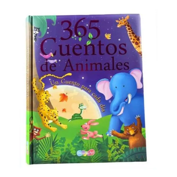 Libro cuentos. 365 cuentos cuentos de animales.tapa acolchada. 21x28 cm 200pág