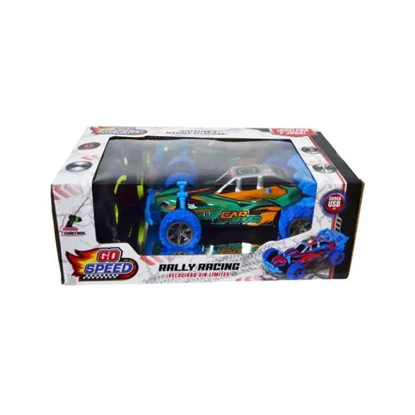 Auto rally a radio control carga usb en caja 26x10x16 cm