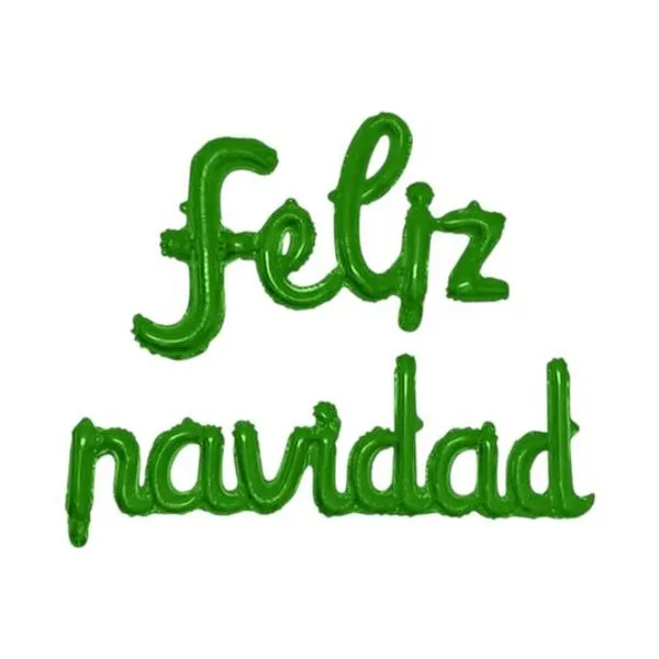 Globo metalizado feliz navidad verde 64x94 cm x1 - 89795i vr