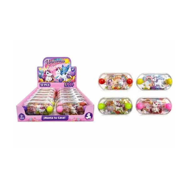 Juego de agua emboque unicornio display x unidad 12x6 cm modelos surtidos