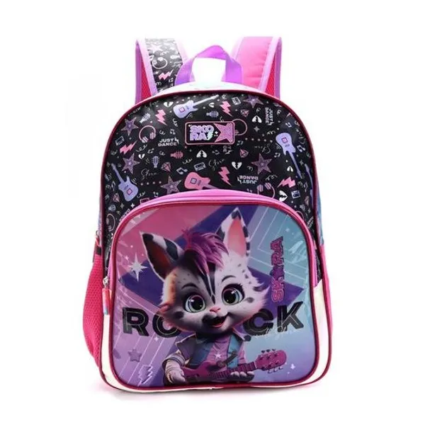 Mochila 16" espalda gatita rocker con llavero Skora