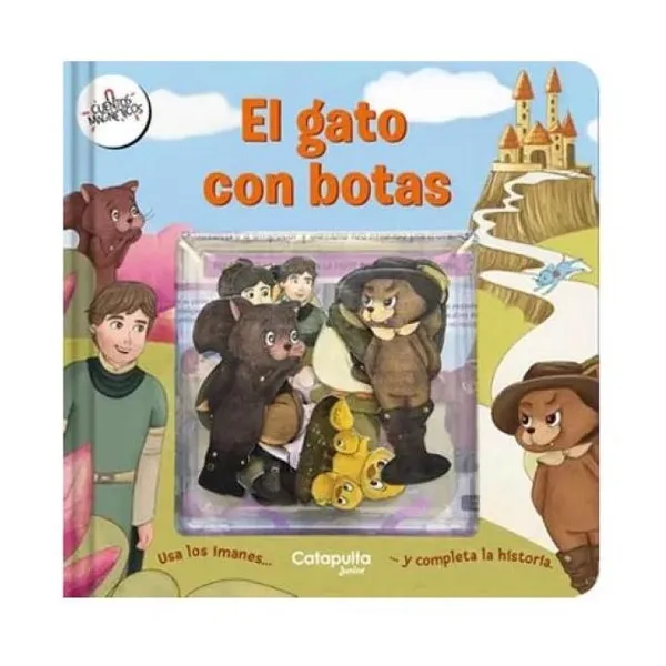 Cuentos magnéticos: el gato con botas 24 x24 cm · tapa dura, 11 páginas