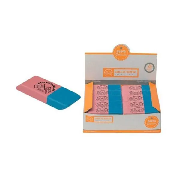 Goma de borrar lápiz/tinta caja x40 unidades dos banderas
