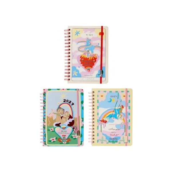 Agenda 2027 15x21 cm dia por página fortuna x1 modelos surtidos mundo fw