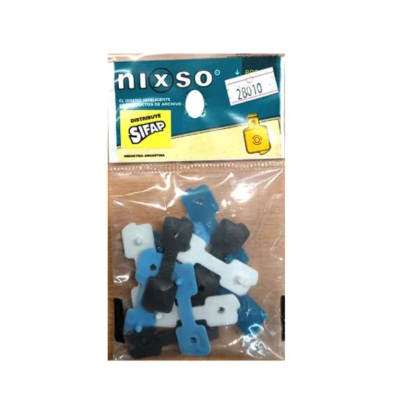 Broche clip nixso plástico color x12 unid.