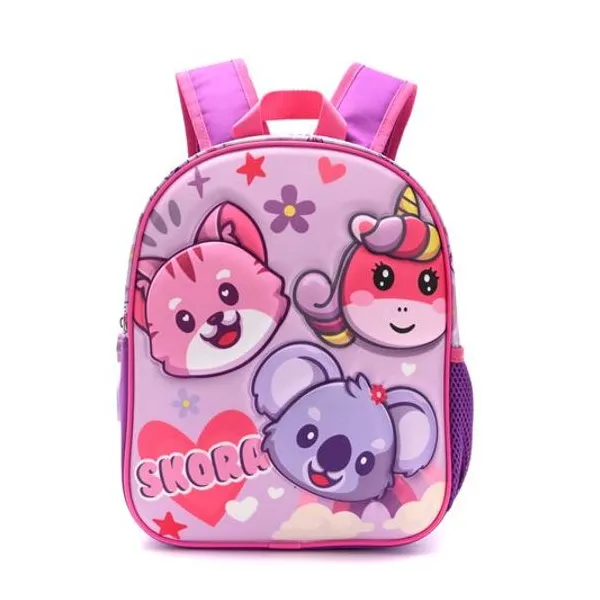 Mochila 12" espalda termoformada amigos 3d Skora