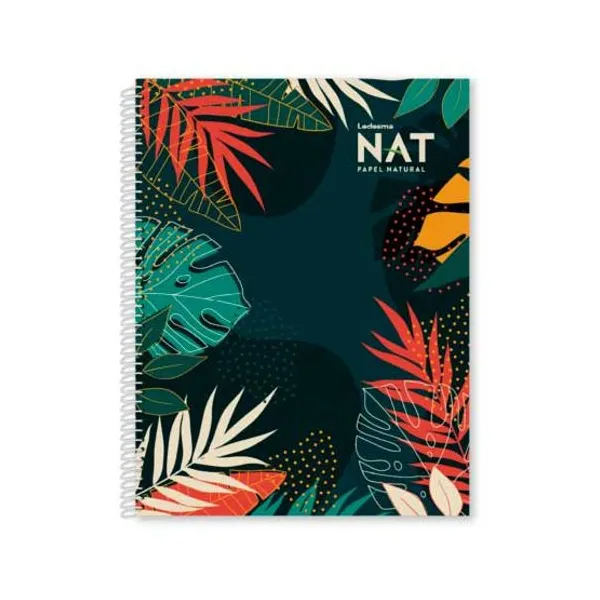 Cuaderno espiral carta Ledesma nat a4 t/semi rigida 80 hs.cuadro