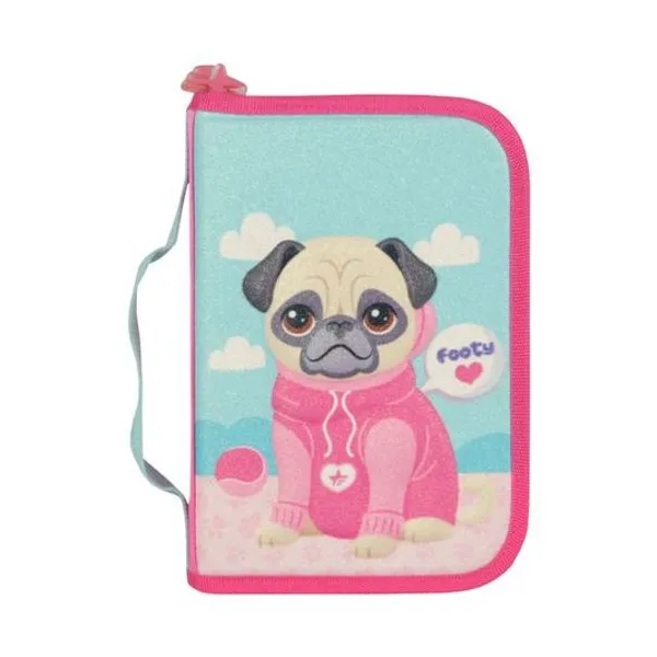 Cartuchera 1 piso rigida interior desplegable puppy 15x22 cm x1 modelos surtidos footy