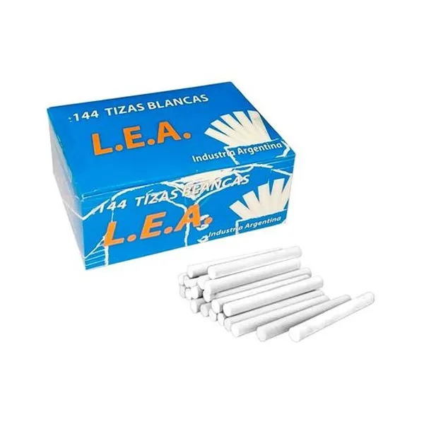 Tiza blanca caja x144 unidades l.e.a.