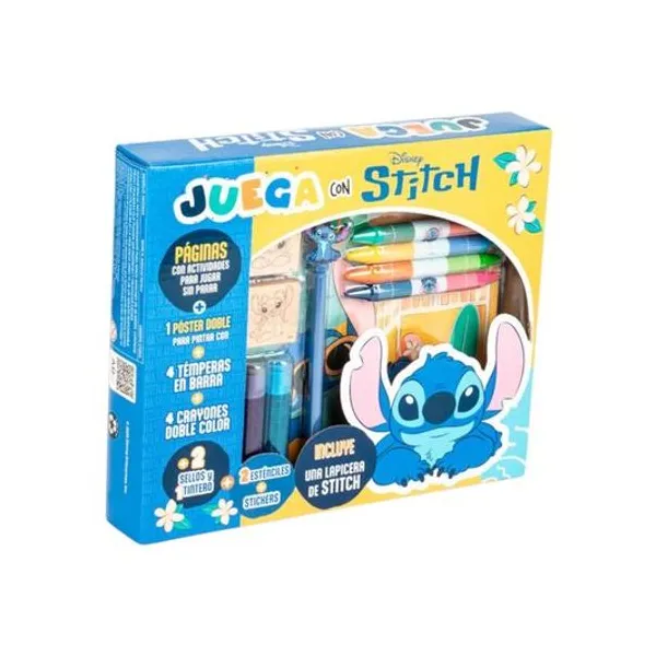 Libro juega con Stitch con accesorios en caja 25x21x4 cm