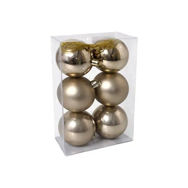 Borlas variadas champagne 6 cm caja x6