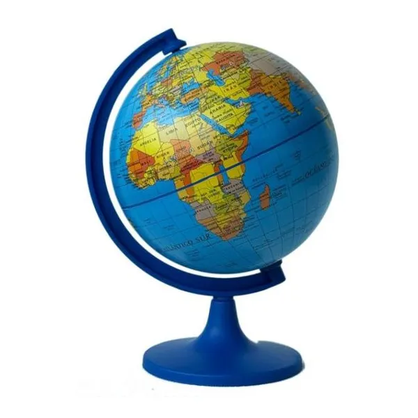 Globo terraqueo 10 cm ø base de plástico político