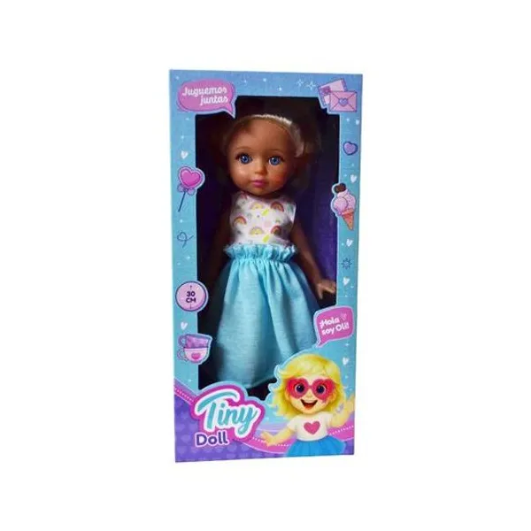 Muñeca Tiny doll 30 cm 33x16x8 cm en caja con visor