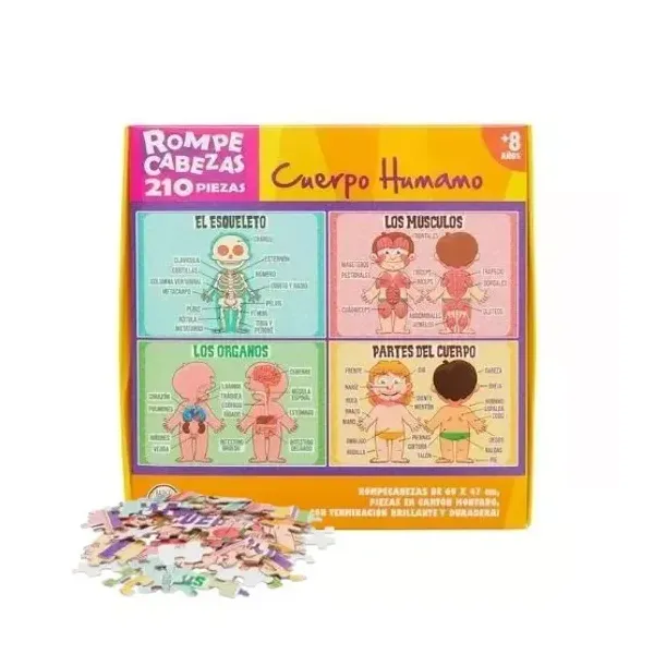 Puzzle barco de papel cuerpo humano 210 piezas