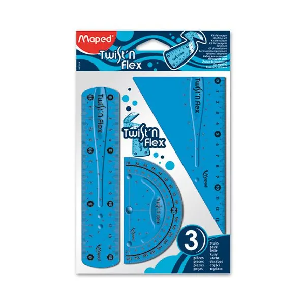 Set geometria Maped twist´n flex 15 cmx 3 piezas