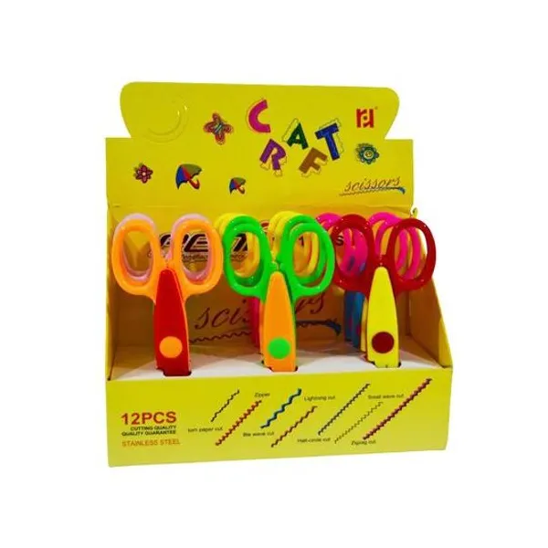 Tijera escolar zig zag metal 13.5 cm Katana