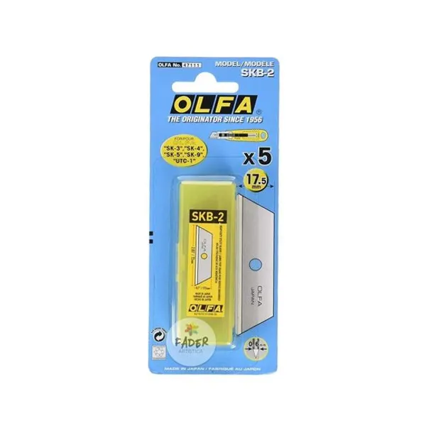 Repuesto para trincheta olfa skb-2 18 mmbl.x 5 unid.