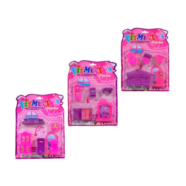 Set de muebles x5 pzs en blister 21x27 cm x1 surtido - sd