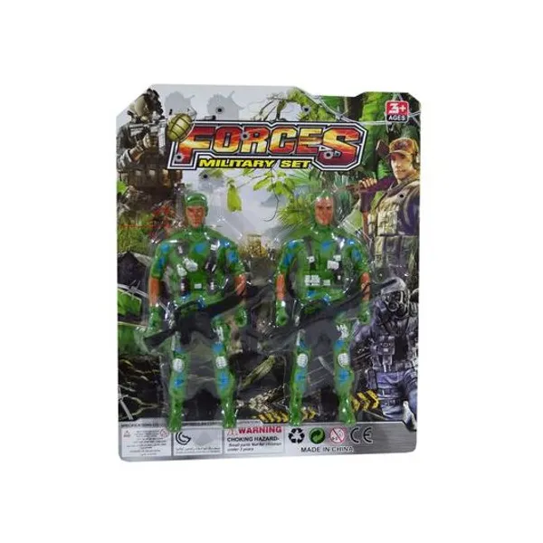 Set de soldados 2 piezas en blister 20.5x25.5 cm