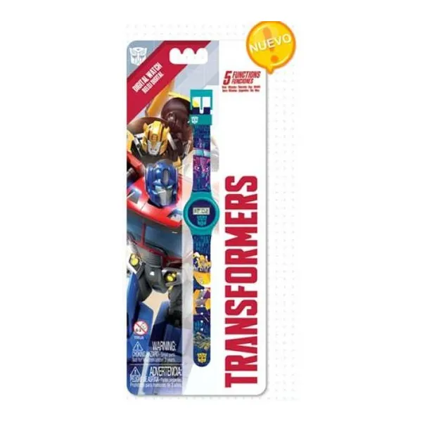 Reloj digital 5 funciones transformers