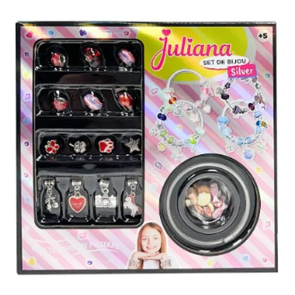 Juliana set de bijou silver charms 18 17 cm
