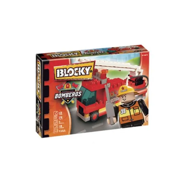 Bloques Blocky bomberos n.° 1 autobomba 70 pzas.