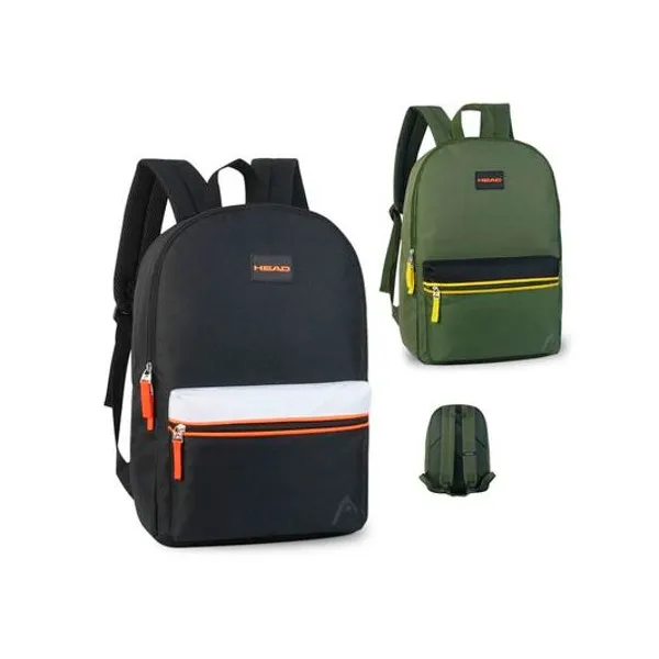 Mochila 17" espalda x1 colores surtidos head