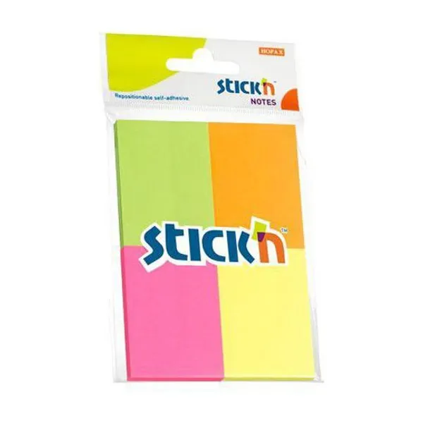 Notas adhesivas stick neon 38 x50 mmx 50 hs.x 4 col.surt.