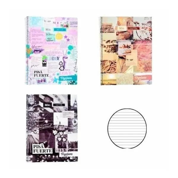 Cuaderno 16x21 rayado t/d con e crafty 100h Triunfante