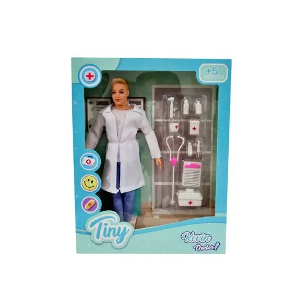 Muñeco kevin doctor con accesorios en caja 26x33x5 cm