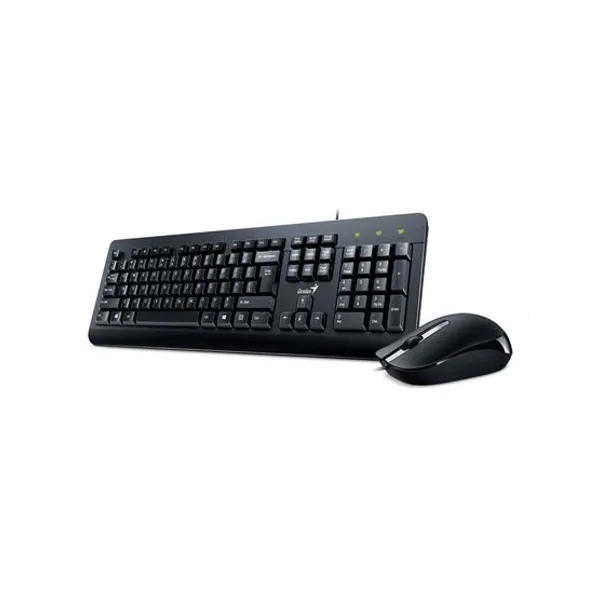Teclado + mouse genius km-160 con cable usb negro