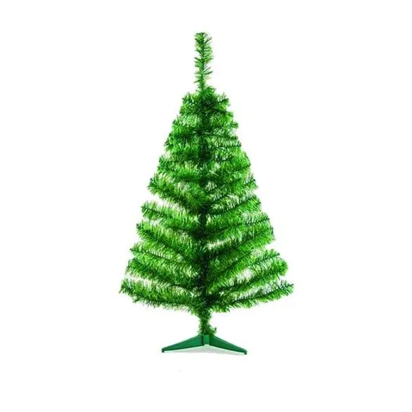 Árbol de navidad clásico 100 cm verde pie plástico