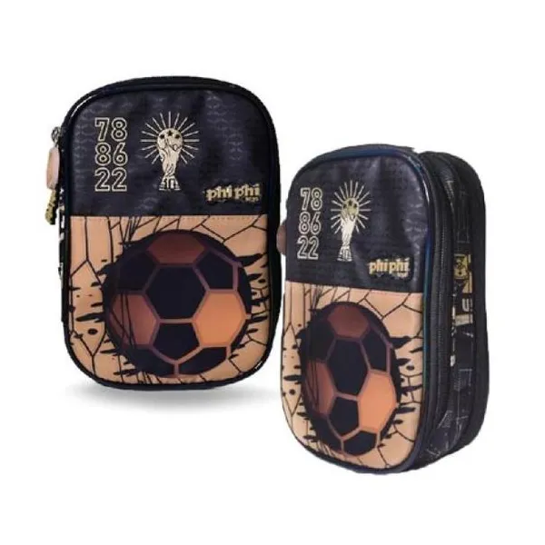 Cartuchera libro 2 cierres fútbol