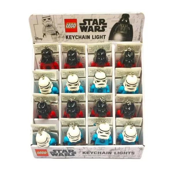 Llavero figura con luz Lego star wars con linterna display