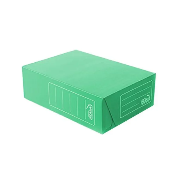 Caja archivo plana plástica t/ofic.l/12 cmverde