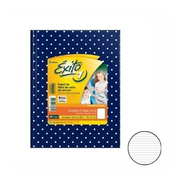 Cuaderno 16x21 rayado t/d lunar azul 48h Éxito